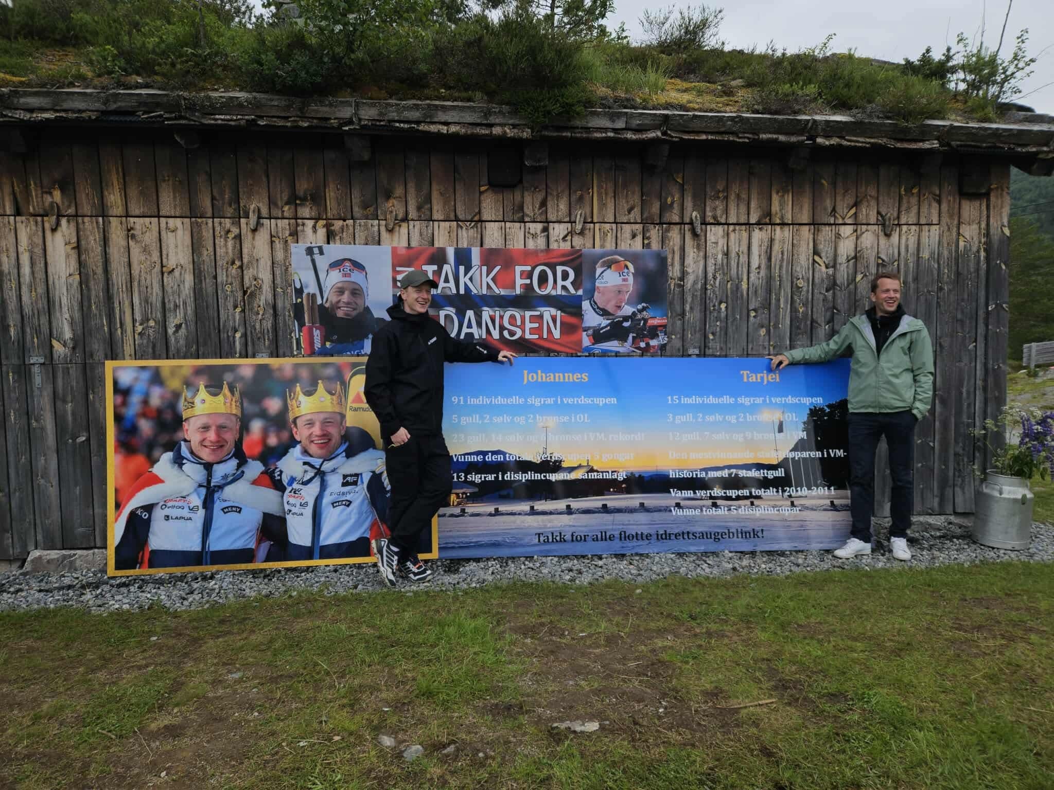 Stort oppmøte på Ullsheim for å feire Tarjei og Johannes